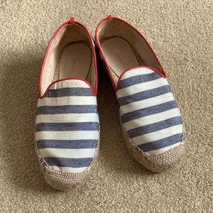 Boden blue & white striped Espadrilles